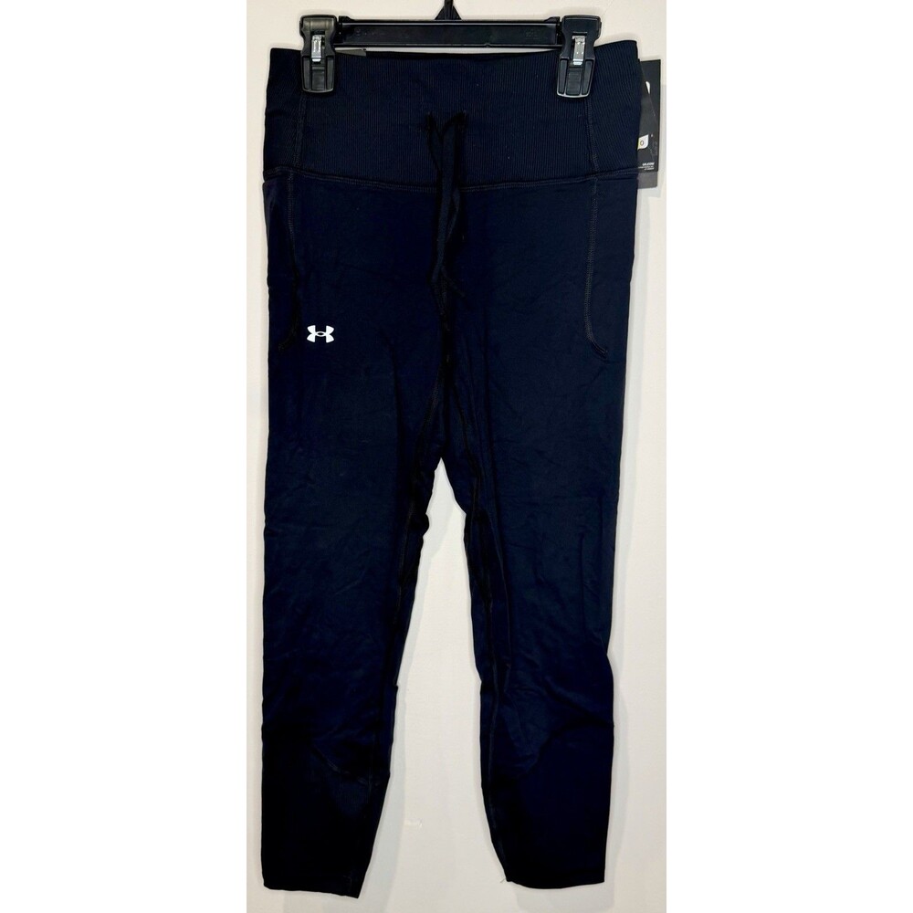 Under Armour UA Meridian Drawstring Waist Cropped Leggings Black Size Small NWT!